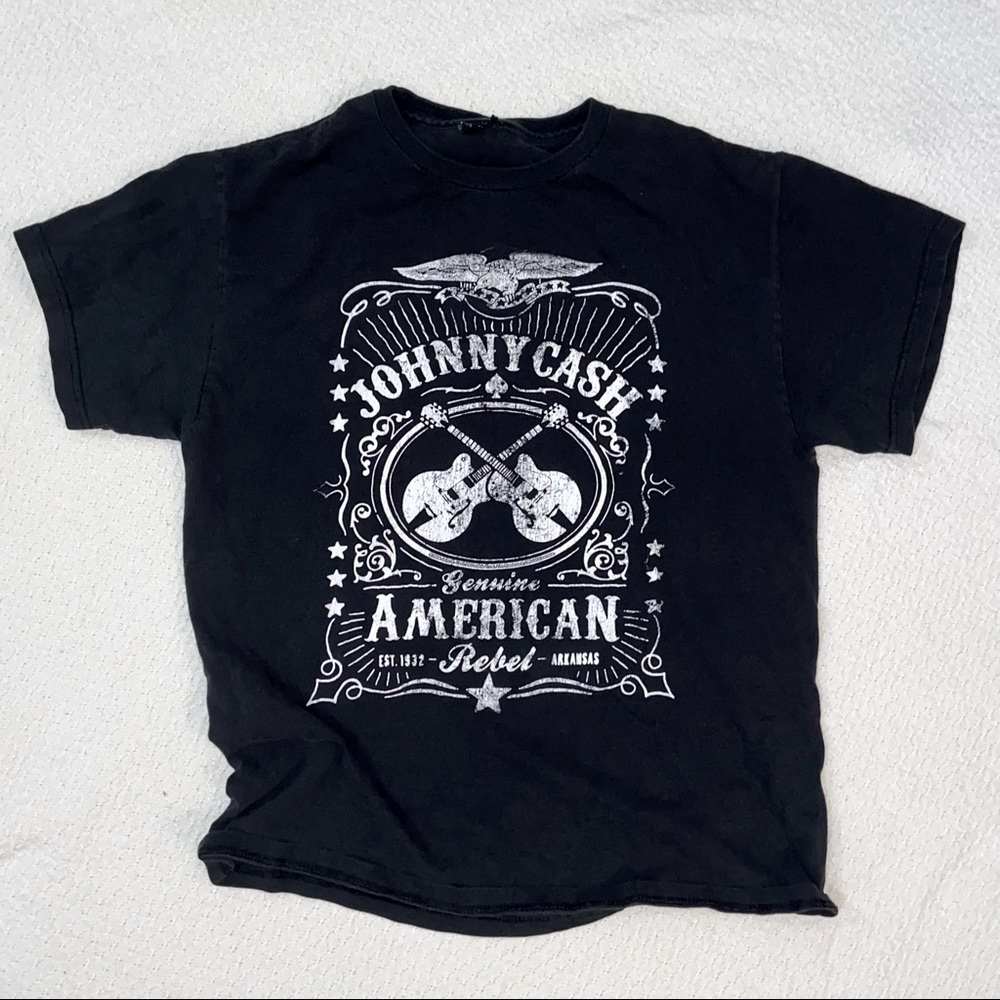 Vintage Washed American Rebel Johnny Cash T-shirt